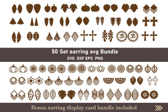 Download Earring Svg Bundle with Display Card Svg - Display card svg Collection