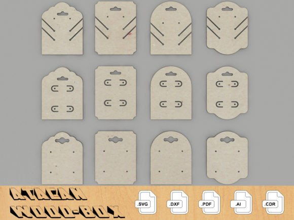 Download Necklace Display Card SVG DXF Files 205 - Display card svg Collection