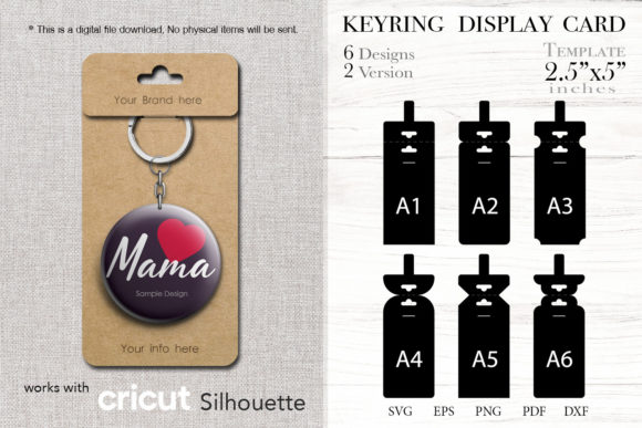 Download 12 Keyring Display Card Svg 2.5"x5" - Display card svg Collection