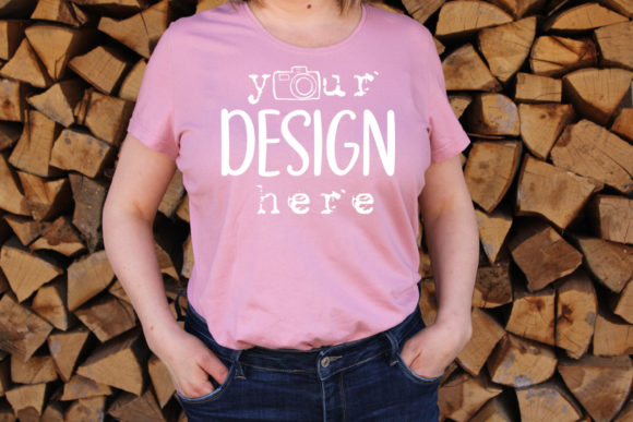 Download Pink T-shirt Template, Farmhouse Backgro - Premium Resources