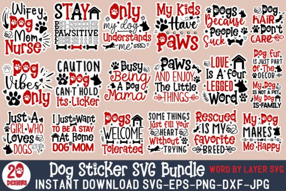 Download Dog Sticker SVG Bundle,Dog Printable SVG - Printable svg Collection