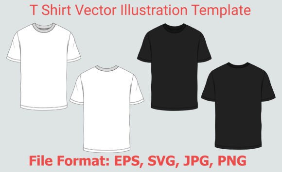 Download Black Color T Shirt Template Vector SVG. - T shirt template Collection