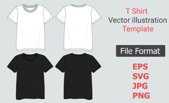 Download Black Color T Shirt Template Vector SVG. - T shirt template Collection