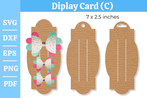 Download Hair Clip Display Card SVG/ Template #FF - Display card svg Collection